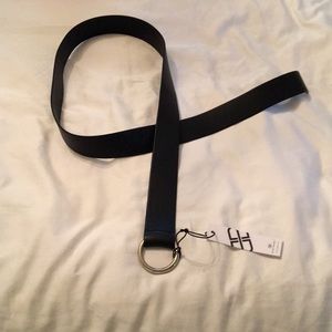 NWT Black B-Lo The Belt brand Silver buckle belt